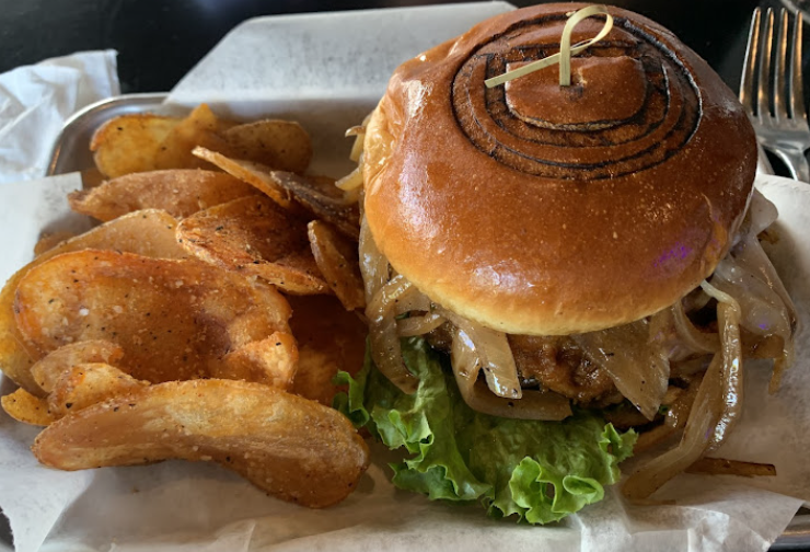 The District Bites N Brew signature dishes Cowboy Wrap
Wild West Burger
Caprese Burger
